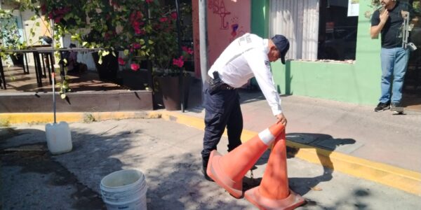 Continúa operativo de Tránsito contra «apartar lugar» ahora en Emiliano Zapata