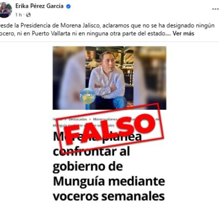 Señala presidenta de Morena Jalisco que “El Vocero del Pueblo” no son voceros de Morena Señala presidenta de Morena Jalisco que “El Vocero del Pueblo” no son voceros de Morena