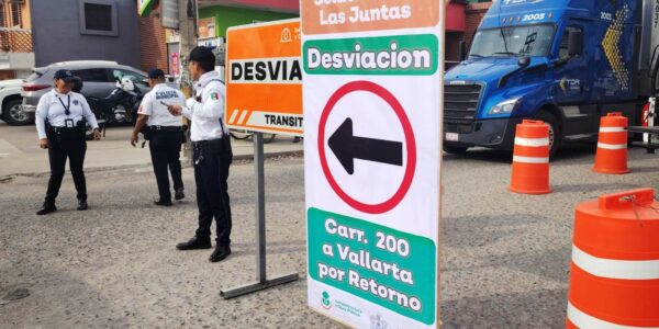 Cambia circulación en crucero de Las Juntas por obras