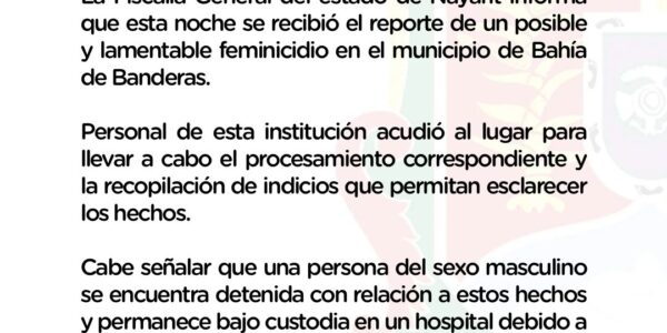 Feminicidio en Bahía de Banderas; expolicía mata a su pareja