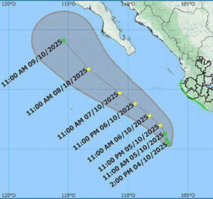 Se forma tormenta tropical Priscilla, zona de vigilancia de Michoacán hasta Punta de Mita