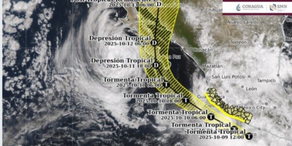 Se formó la depresión tropical Diecisiete-E; trayectoria sería paralela a costa del Pacífico 