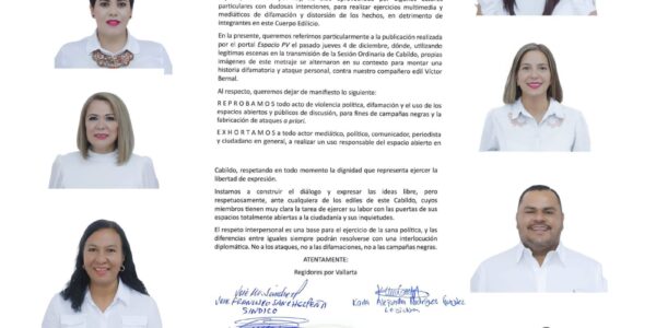 Se pronuncian regidores contra difamación de página de facebook «Espacio PV»