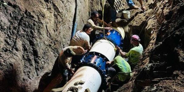 Concluye reparación de tubería; se normalizará el servicio de agua entre jueves y viernes