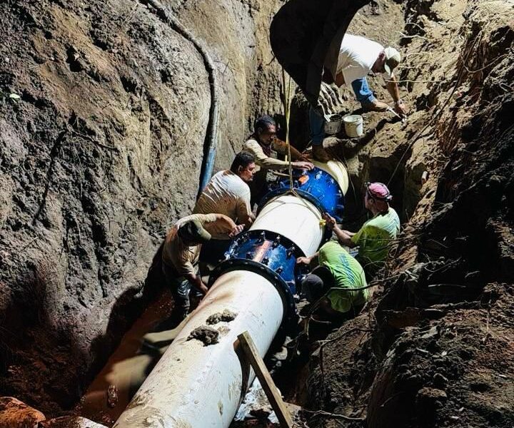 Concluye reparación de tubería; se normalizará el servicio de agua entre jueves y viernes