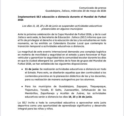 11 de junio se detiene todo por Mundial de Fútbol, hasta clases en Jalisco 11 de junio se detiene todo por Mundial de Fútbol, hasta clases en Jalisco