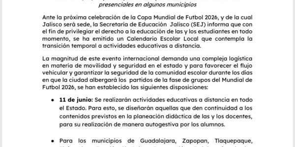 11 de junio se detiene todo por Mundial de Fútbol, hasta clases en Jalisco 11 de junio se detiene todo por Mundial de Fútbol, hasta clases en Jalisco