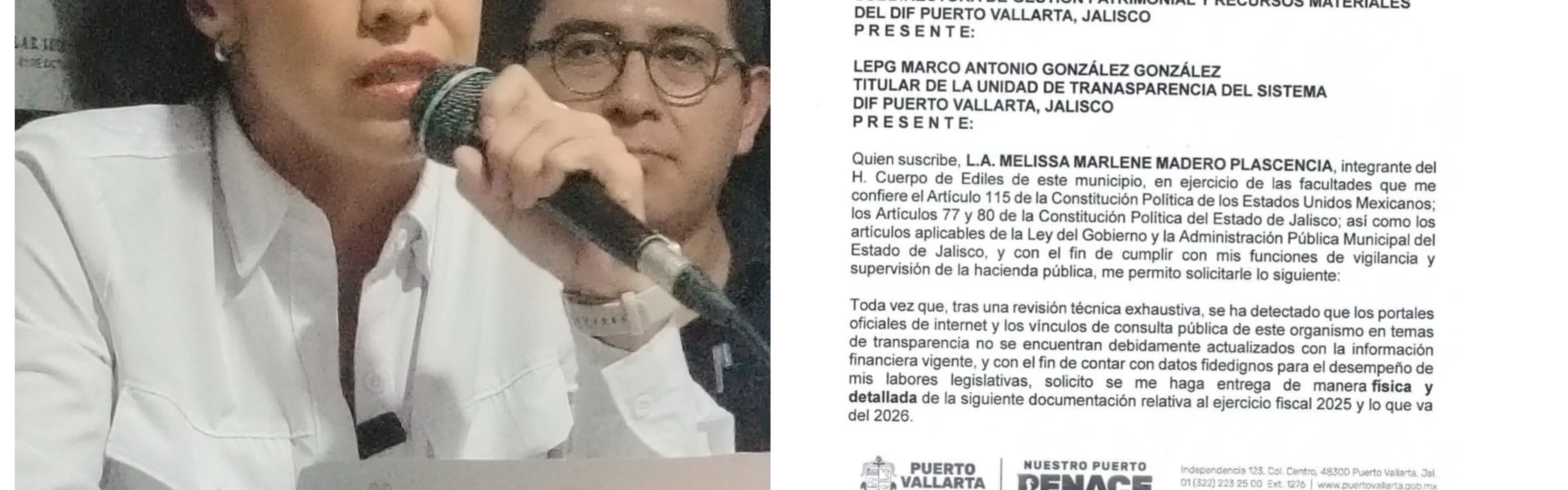 Regidora solicita información financiera al DIF Vallarta ante señalamientos de irregularidades Regidora solicita información financiera al DIF Vallarta ante señalamientos de irregularidades