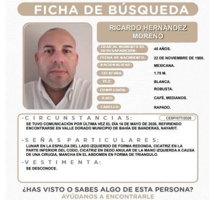 Activan ficha de búsqueda para localizar a hombre desaparecido en Bahía 